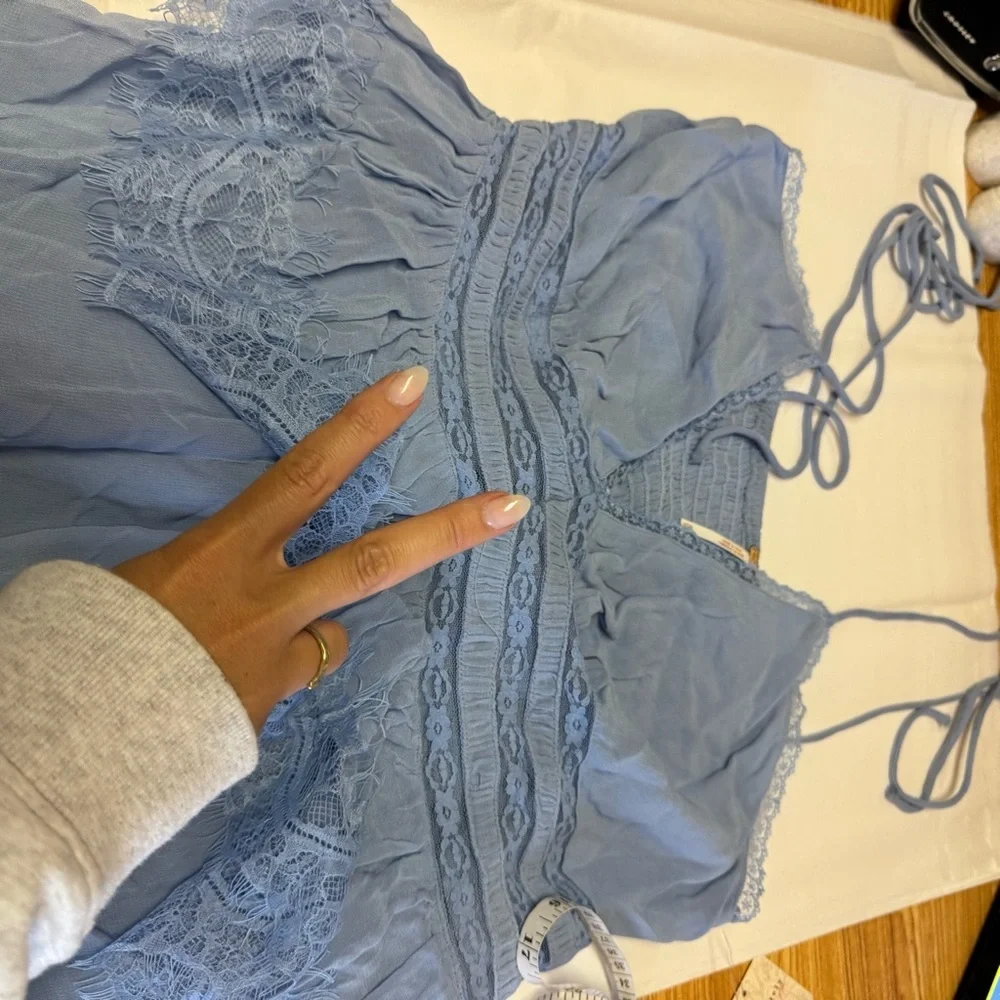 NWT Free People Kiki Slip Dress in blue